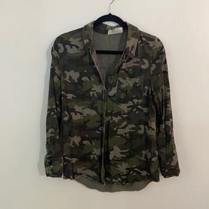 Camo long sleeve button up shirt